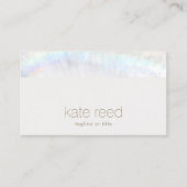 Eenvoudig elegant modern wit visitekaartje (Voorkant)