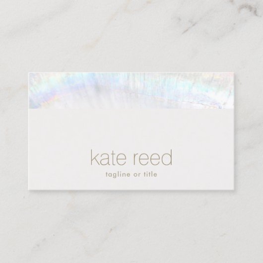 Eenvoudig elegant modern wit visitekaartje (Voorkant)