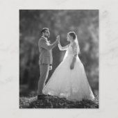 Eenvoudig Elegant Moderne Foto Front & Back Weddin Flyer (Achterkant)