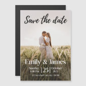 Eenvoudig Elegant Moderne Foto Wedding Save the Da (Voorkant / Achterkant)