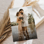Eenvoudig Elegant Moderne Foto Wedding Save the Da Date