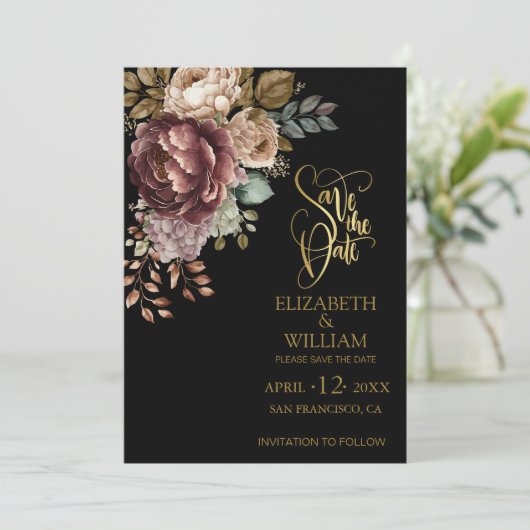 Eenvoudig Elegant Moderne Foto Wedding Save the Da Kaart (Staand voorkant)