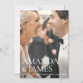 Eenvoudig Elegant Moderne Foto Wedding Save the Da Magnetische Uitnodiging (Voorkant)