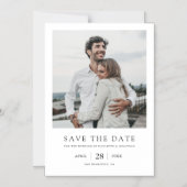 Eenvoudig Elegant Moderne Foto Wedding Save the Da Magnetische Uitnodiging (Voorkant)