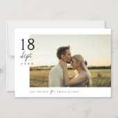 Eenvoudig Elegant Moderne Foto Wedding Save the Da Magnetische Uitnodiging (Voorkant)