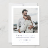 Eenvoudig Elegant Moderne Foto Wedding Save the Da Magnetische Uitnodiging (Voorkant)