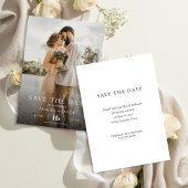 Eenvoudig Elegant Moderne Foto Wedding Save the Da Save The Date