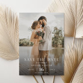 Eenvoudig Elegant Moderne Foto Wedding Save the Da Save The Date