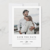 Eenvoudig Elegant Moderne Foto Wedding Save the Da Save The Date (Voorkant)