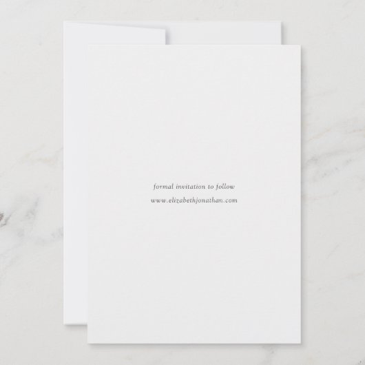 Eenvoudig Elegant Moderne Foto Wedding Save the Da Save The Date (Achterkant)