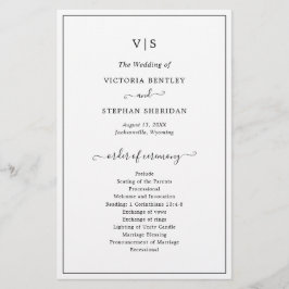 Eenvoudig Elegant Monogram Begrotings Huwelijkspro Flyer