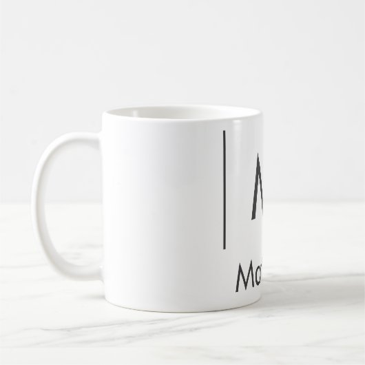 Eenvoudig elegant monogram bruidsjonker man lijnen koffiemok (Links)