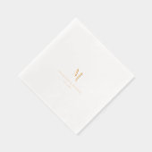 Eenvoudig, elegant, monogram, bruiloft folie servetten (Rechts)