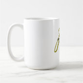 Eenvoudig, elegant, monogram bruiloft koffiemok (Links)