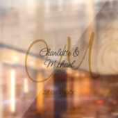 Eenvoudig, elegant, monogram bruiloft raamsticker (Vel 2)