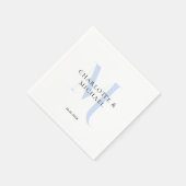 Eenvoudig, elegant, monogram bruiloft servetten (Hoek)