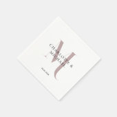 Eenvoudig, elegant, monogram bruiloft servetten (Hoek)