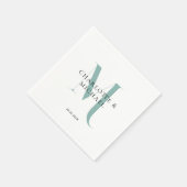 Eenvoudig, elegant, monogram bruiloft servetten (Hoek)