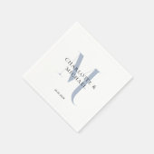 Eenvoudig, elegant, monogram bruiloft servetten (Hoek)