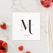 Eenvoudig, elegant, monogram bruiloft servetten (Insitu)