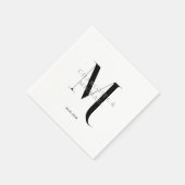 Eenvoudig, elegant, monogram bruiloft servetten (Hoek)