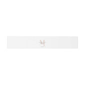 Eenvoudig, elegant, monogram bruiloft uitnodigingen wikkel (Vlak)