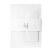 Eenvoudig, elegant, monogram bruiloft uitnodigingen wikkel (Voorkant Voorbeeld)