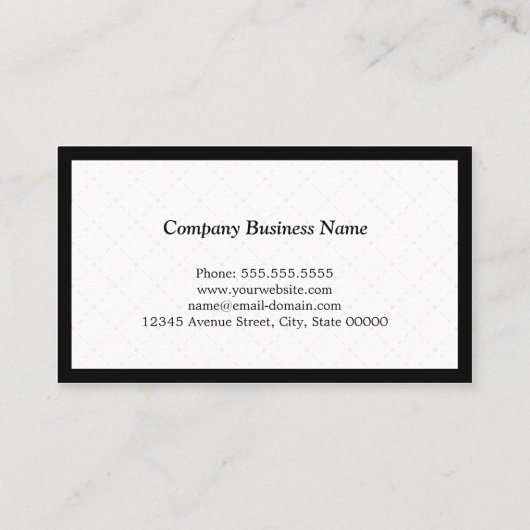 Eenvoudig elegant monogram - Eenvoudige aanpassing Visitekaartje (Achterkant)