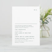 Eenvoudig Elegant Monogram Emerald Green Wedding Kaart (Staand voorkant)