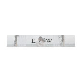 Eenvoudig Elegant Monogram Fotobruiloft Uitnodigingen Wikkel (Vlak)