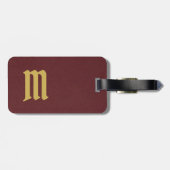 Eenvoudig elegant monogram goudfaux, kunstmatig le bagagelabel (Achterkant horizontaal)