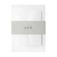 Eenvoudig Elegant Monogram Grijs Zand