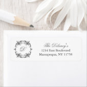 Eenvoudig elegant monogram in Barok-Lijst Etiket (Insitu)