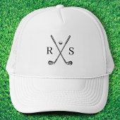 Eenvoudig Elegant Monogram Initiaal Golf Trucker Pet