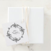 Eenvoudig Elegant Monogram Initiaal in Barok Lijst Bedankjes Labels (In situ)