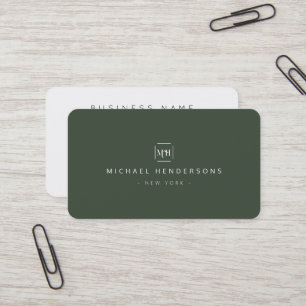 Eenvoudig & Elegant Monogram Minimalistisch Profes Visitekaartje