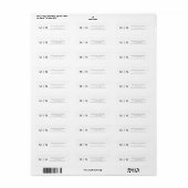 Eenvoudig elegant monogram minimalistisch retourad etiket (Full Sheet)