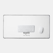 Eenvoudig Elegant Monogram Minimalistisch Zwart-wi Bureaumat (Keyboard & Muis)