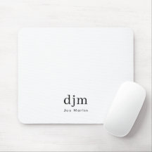 Eenvoudig Elegant Monogram Minimalistisch Zwart-wi