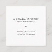 Eenvoudig Elegant Monogram Modern Vierkante Visitekaartje (Achterkant)