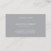 Eenvoudig elegant monogram Professional Modern Gre Visitekaartje (Achterkant)