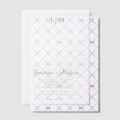 Eenvoudig Elegant Monogram & Script Overlay Weddin Vellum Uitnodigingen (Offset (Uitnodiging))