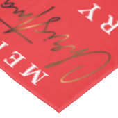 Eenvoudig Elegant Monogram Vrolijk Kerstfeest Tafelkleed (Gekanteld)