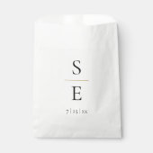 Eenvoudig Elegant Monogram Weddenschap Bedankzakje (Voorkant)