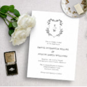 Eenvoudig Elegant Monogram Weddenschap Kaart