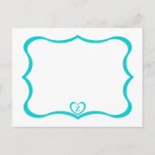 Eenvoudig Elegant Monogramed Briefkaart #Blauwgroe (Voorkant)