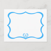 Eenvoudig Elegant Monogramed Briefkaart #Blue (Voorkant)