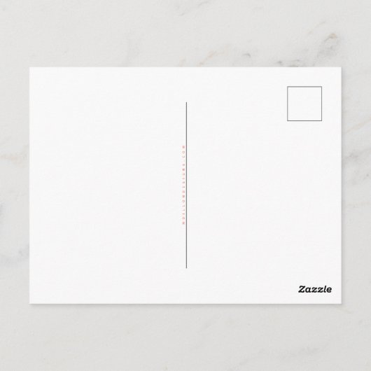 Eenvoudig Elegant Monogramed Briefkaart #Peach (Achterkant)