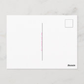Eenvoudig Elegant Monogramed Briefkaart #Pink (Achterkant)