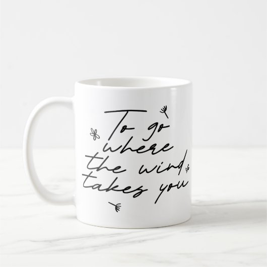 Eenvoudig Elegant Mooi Handgeschreven Script Clean Koffiemok (Links)